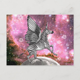 Cartão Postal Cavalo-marinho Zebra Pegasus