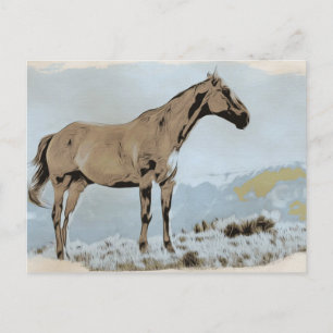 Cartão Postal *~* Cavalo - Montanhas de Hill AR22 Equine Western
