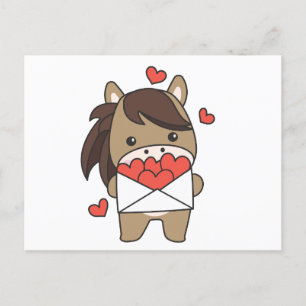 Cartão Postal Cavalo Para Animais De Corte Dia de os namorados C