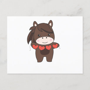 Cartão Postal Cavalo Para Animais De Corte Dia de os namorados C