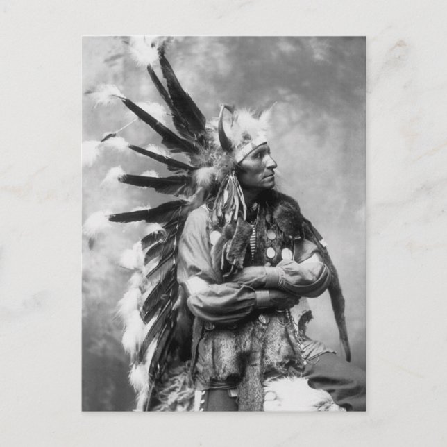 Cartão Postal Cavalo Pequeno, Oglala Sioux, 1890 (Frente)