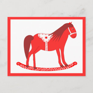 Cartão Postal Cavalo Rocco de Natal escandinavo