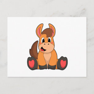 Cartão Postal Cavalo sentado