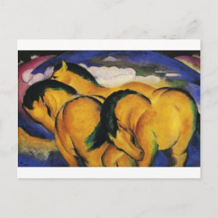 Cartão Postal Cavalos Amarelos de Franz Marc