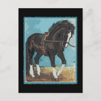 Cartão Postal Cavalos de Dressage que Trabalham na Arte Equina d
