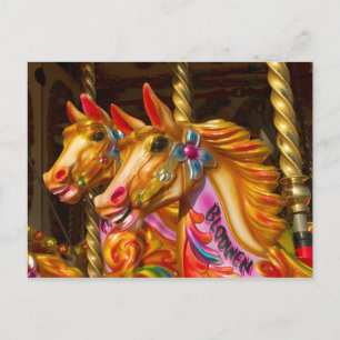 Cartão Postal Cavalos de feliz-volta