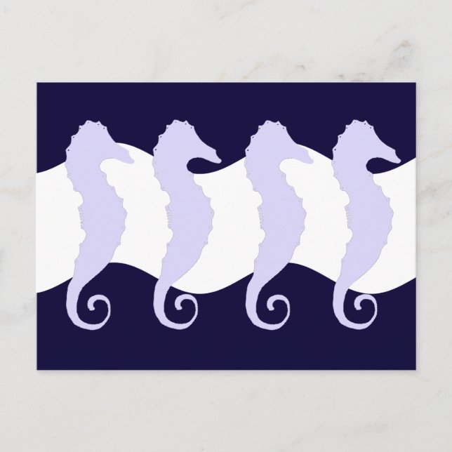 Cartão Postal Cavalos marinhos 3 (Frente)