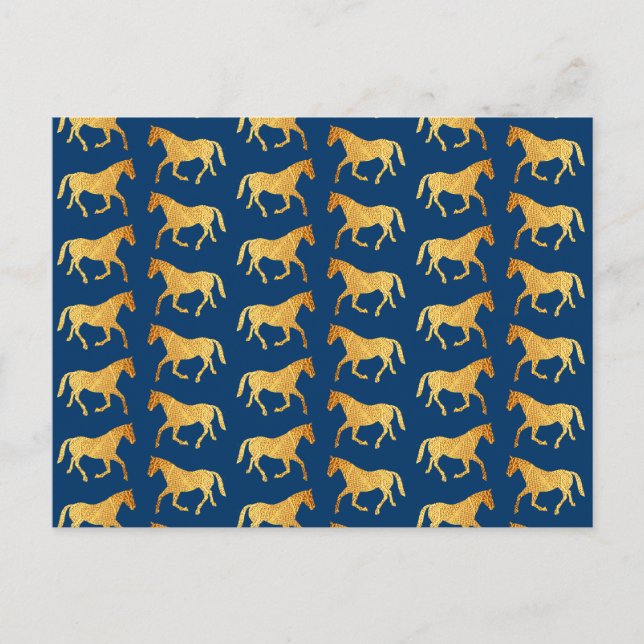 Cartão Postal Cavalos ouros (Frente)