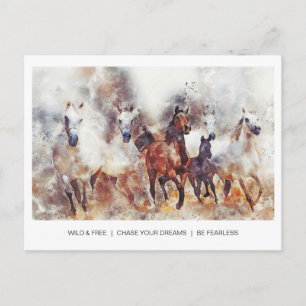 Cartão Postal Cavalos selvagens & livres