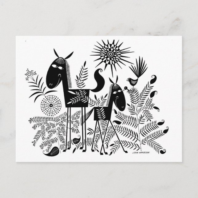 Cartão Postal Cavalos Sorridentes (Frente)