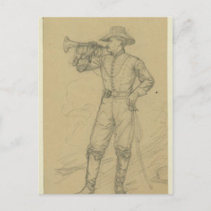 Cartão Postal Cavalry Bugler