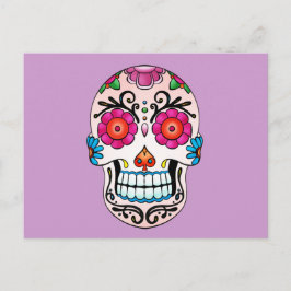 Cartão Postal Caveira de Açúcar - Arte de Tatuagem