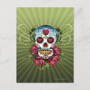 Cartão Postal Caveira do Dia dos Mortos