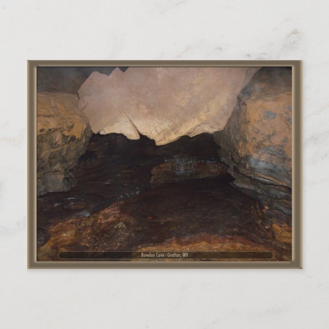 Cartão Postal Caverna de Bowden, WV (Frente)