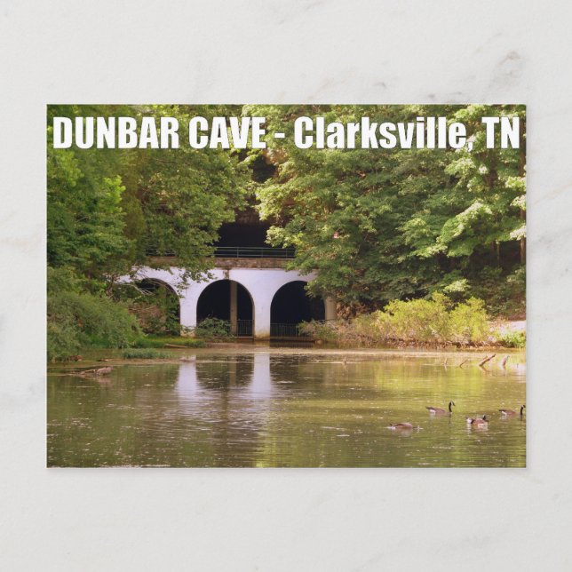 Cartão Postal Caverna de Dunbar - Clarksville, TN (Frente)