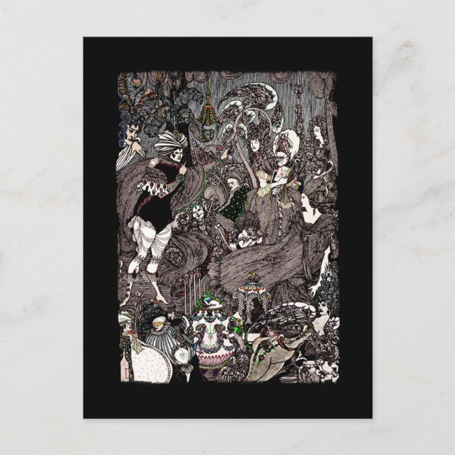 Cartão Postal Caverna de Trabalho de arte gótica em baço (Frente)