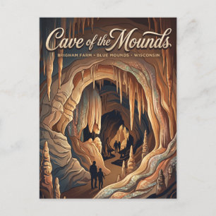 Cartão Postal Caverna dos Montículos Wisconsin