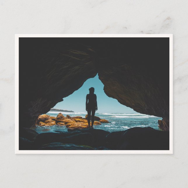 Cartão Postal Caverna Sunset Cliffs Praia Point Loma San Diego (Frente)