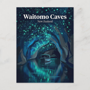 Cartão Postal Cavernas de Vaga-lumes de Waitomo Nova Zelândia
