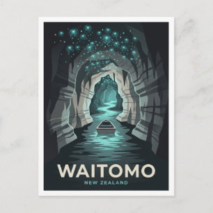 Cartão Postal Cavernas de Vaga-lumes de Waitomo Nova Zelândia