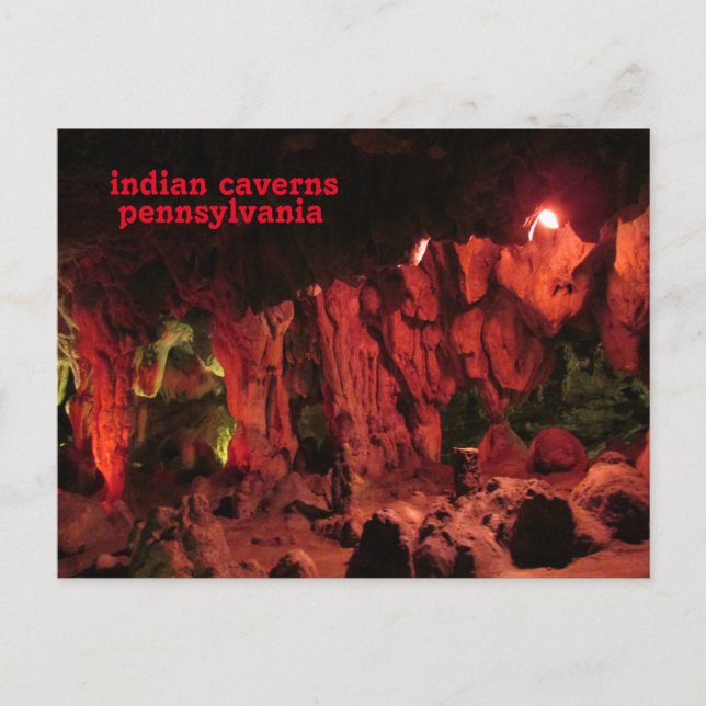 Cartão Postal cavernas lincoln, pensilvânia (Frente)