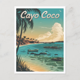 Cartão Postal Cayo Coco Cuba Vintage