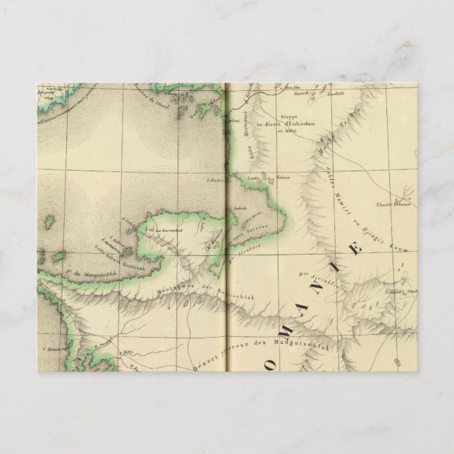 Cartão Postal Cazaquistão, Uzbequistão (Frente)