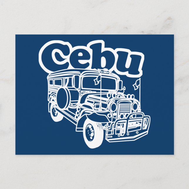 Cartão Postal Cebu Jeepney (Frente)