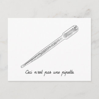 Cartão Postal Ceci N'est Pas Une Pipeta