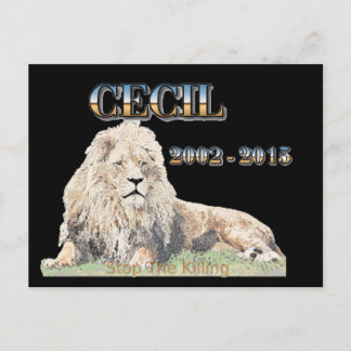 Cartão Postal Cecil The Lion