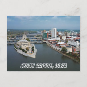 Cartão Postal Cedar Rapids Iowa River Postcard