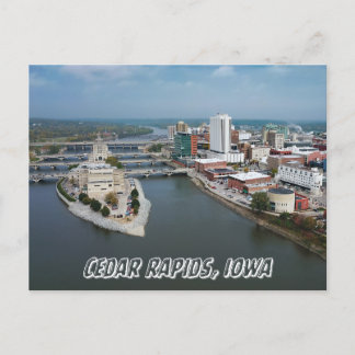 Cartão Postal Cedar Rapids Iowa River Postcard