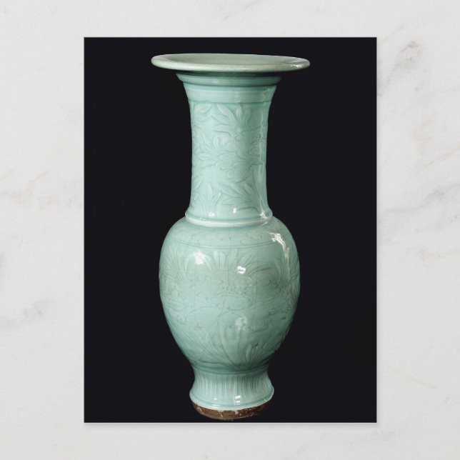 Cartão Postal Celadon glaza vase, Dinastia Yuan (Frente)