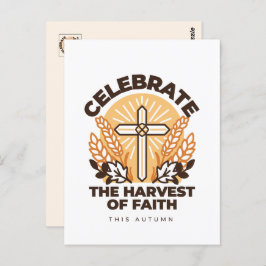 Cartão Postal Celebração da Faith Harvest - Arte Inspiradora