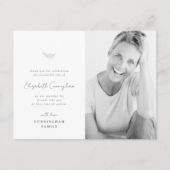 Cartão Postal Celebração da Foto Simples e Moderna da Vida (Frente)