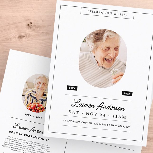 Cartão Postal Celebração da Memória Moderna Simples Foto (Criador carregado)