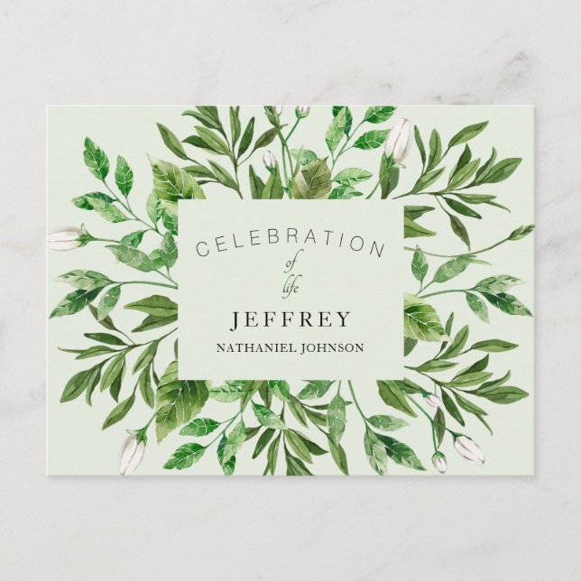 Cartão Postal Celebração da Vida após a Reunião de Folhagem da P (Frente)