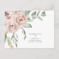 Celebração da Vida em Aquarela Rosa Bege