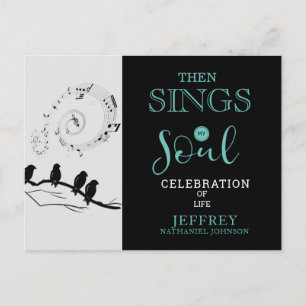 Cartão Postal Celebração da Vida Então Meu Espírito Canta