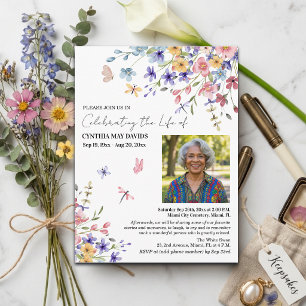 Cartão Postal Celebração Da Vida Foto De Flores Silvestres
