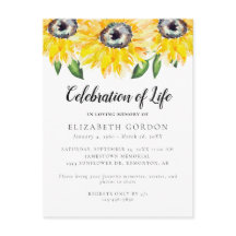 Celebração da Vida Funeral Memorial de Girassol 