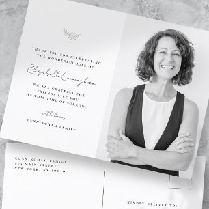 Cartão Postal Celebração da Vida Moderna Simples Minimalista Fot