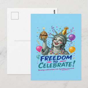 Cartão Postal Celebração de Aniversário da Estátua da Liberdade