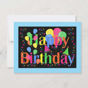 Cartão Postal Celebração de Aniversário. É hora da festa!