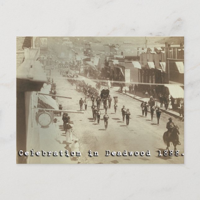 Cartão Postal Celebração de Deadwood 1888 (Frente)