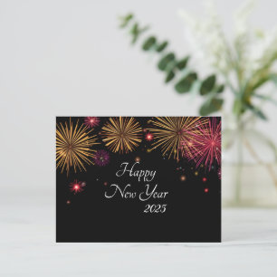 Cartão Postal Celebração de fogos de artifício de véspera de ano