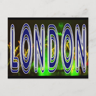 Cartão Postal Celebração de fogos de artifício em Londres no car