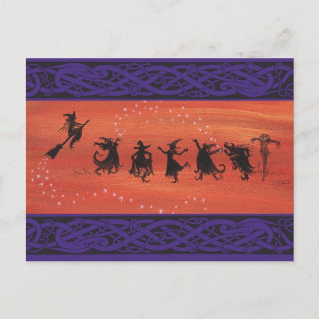 Cartão Postal Celebração de Halloween. (Frente)