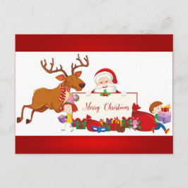 Cartão Postal Celebração de Natal Festivo