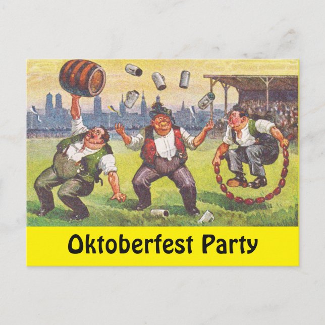 Cartão Postal Celebração de Oktoberfest do Partido Octoberfest d (Frente)